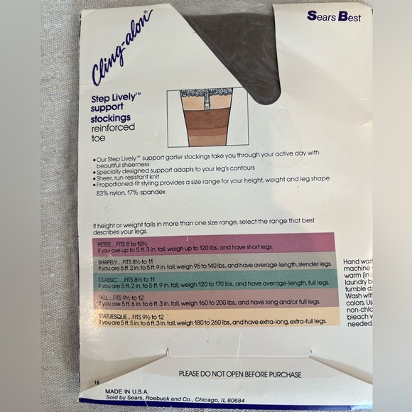 3 Pair Vintage Cling-alon Stockings Sears Shapely Size Smoky Taupe - Picture 5 of 5